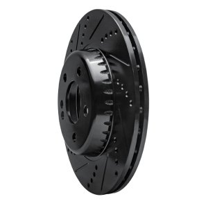 Mercedes-Benz E300 Brake Rotor (1) - Rear Left - R1 Concepts - Drilled & Slotted - Black - `15-`23 Mercedes-Benz E300 Brake Rotor (1) - Rear Left - R1 Concepts - Drilled & Slotted - Black - `15-`23